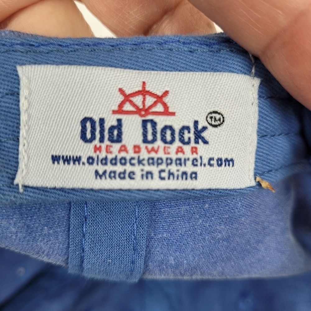 Old Dock Turks and Caicos Island blue baseball cap adjustable back strap beachy - Picture 5 of 6